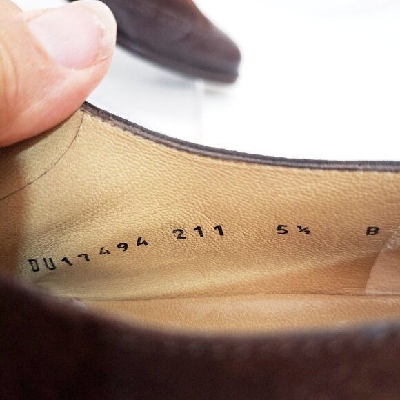 Women’s Salvatore Ferragamo FERRARA ? Oxfords Shoes 5.5 B Brown Wingtip - Picture 7 of 10